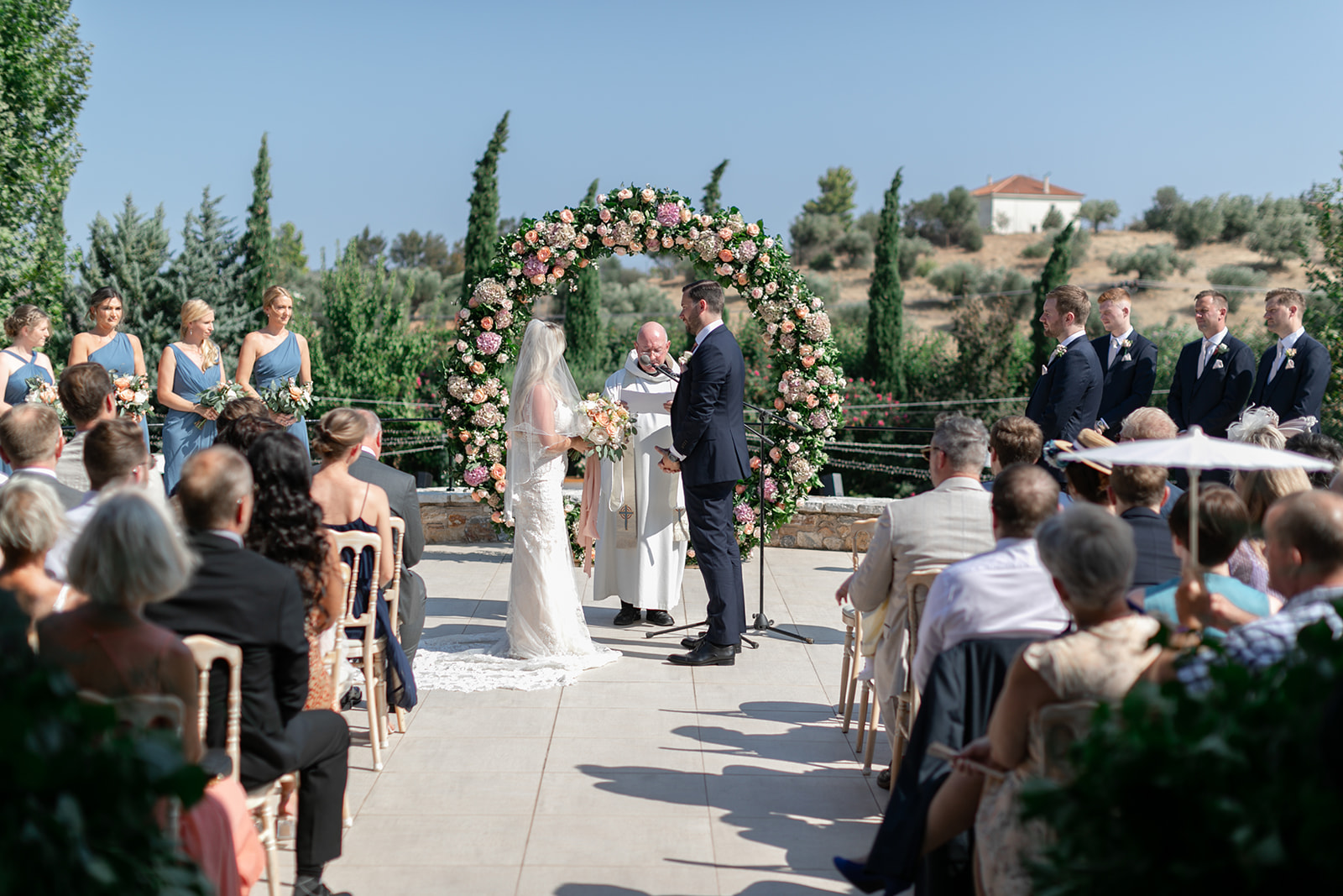 The couple says their vows